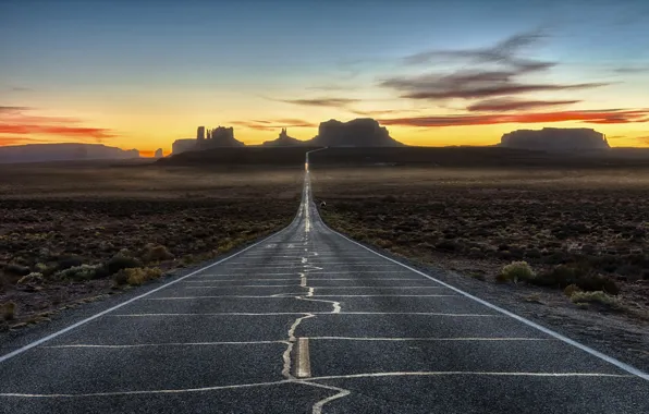 Дорога, пейзаж, горы