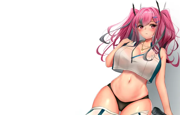 Girl, sexy, lingerie, cleavage, panties, long hair, boobs, anime