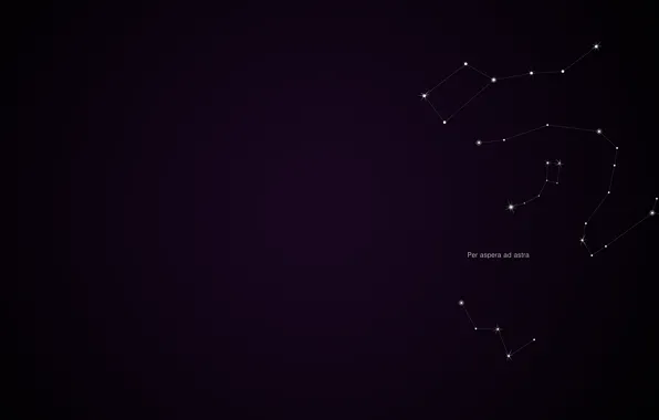 Фиолетовый, космос, фон, черный, дракон, звезда, минимализм, звёзды