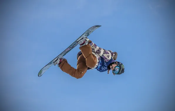 Прыжок, спорт, snowboard