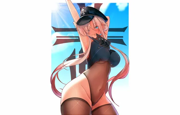 Girl, sexy, cleavage, thighhighs, bodysuit, long hair, boobs, anime