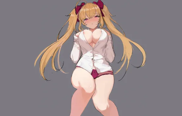 Girl, sexy, lingerie, cleavage, panties, long hair, boobs, anime