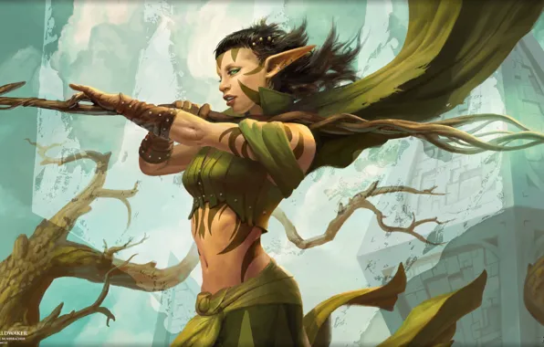 Маг, Magic The Gathering, Planeswalker, Нисса Ревейн, Nissa Revane