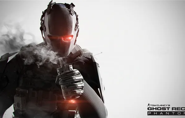Gun, game, soldier, armor, smoke, weapon, mask, Ghost Recon