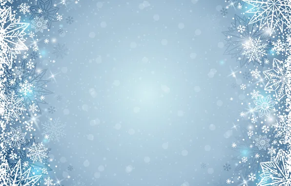 Картинка зима, снежинки, фон, winter, background, snowflakes