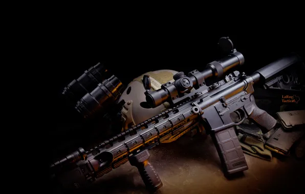 Картинка оружие, gun, полумрак, weapon, карабин, автоматический, hd wallpaper, штурмовая винтовка