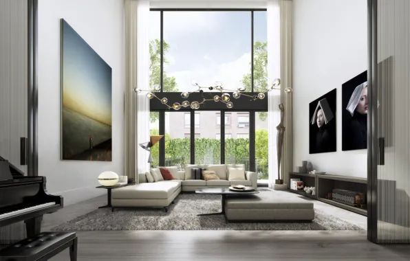 Интерьер, гостиная, Chelsea Townhouse