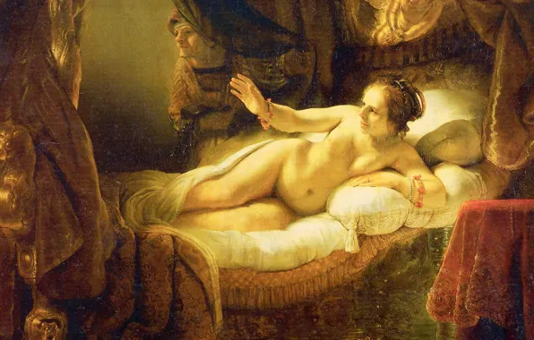 Картинка картина, Даная, мифология, Рембрандт ван Рейн