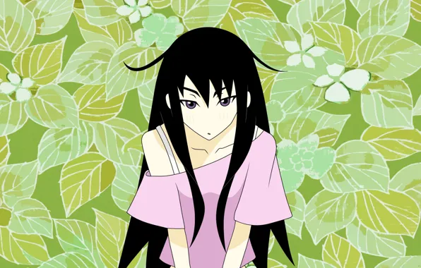Листья, девушка, Sayonara Zetsubou Sensei, Прощай безрадостный сенсей