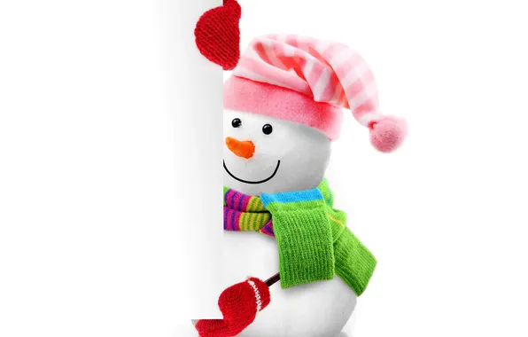 Картинка рендеринг, новый год, снеговик, christmas, new year, cute, snowman, banner