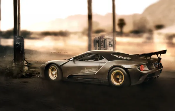Ford, Авто, Машина, Форд, Ford GT, Арт, Суперкар, Рендеринг