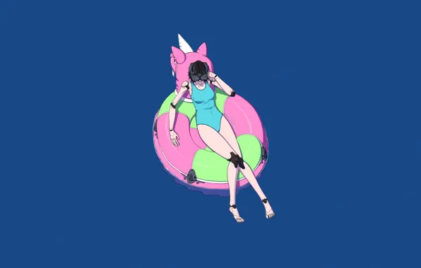 Минимализм, Робот, Стиль, Girl, Арт, Art, Robot, Style
