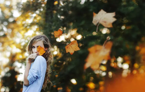 Forest, woman, mood