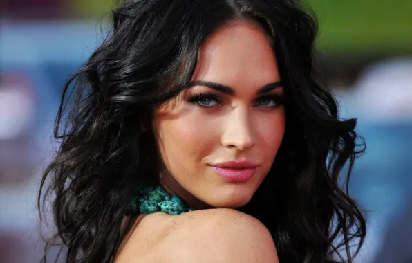 Картинка глаза, лицо, Меган Фокс, волосы, актриса, брюнетка, губы, megan fox