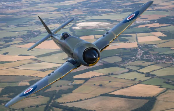 Истребитель, Вторая Мировая Война, Hawker, Fury, Mk.II, G-CBEL