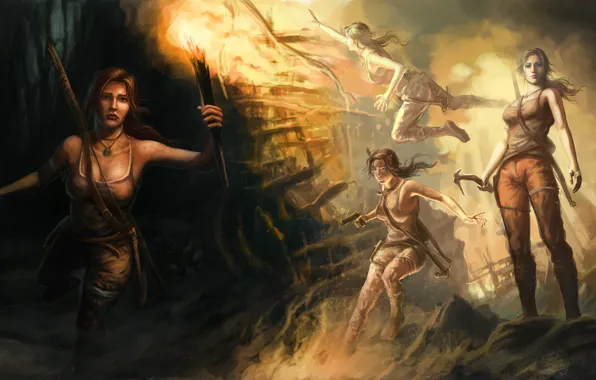 Картинка девушка, арт, Tomb Raider, Лара Крофт, Lara Croft
