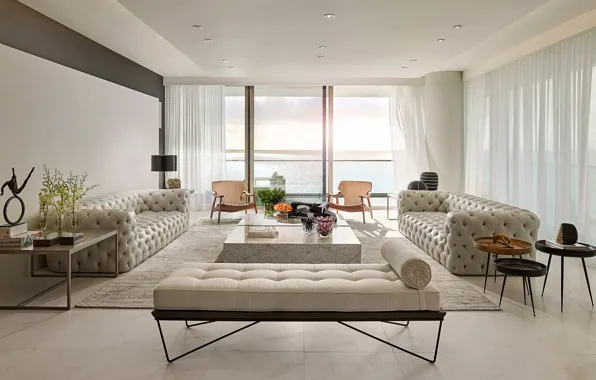 Дизайн, стиль, комната, интерьер, Майами, Флорида, Miami, гостиная