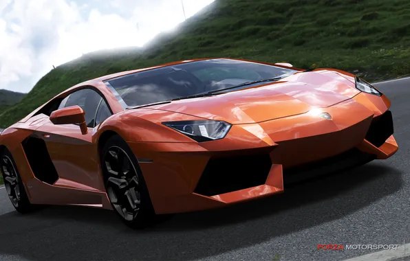 Картинка гонка, спорткар, lamborghini aventador lp700-4, Forza Motorsport 4