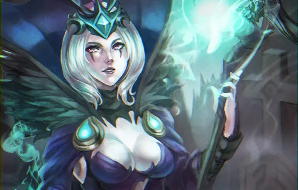 Грудь, девушка, League of Legends, fan art, Riven, Exile