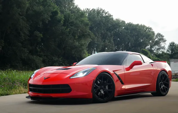 Картинка Corvette, Red, Stingray, 2014