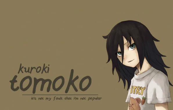 Взгляд, девушка, футболка, WataMote, Watashi ga motenai no wa dou kangaetemo omaera ga warui!, Tomoko …