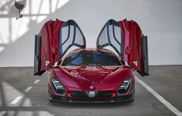 Alfa Romeo, butterfly doors, 2023, Alfa Romeo 33 Stradale, 33 Stradale