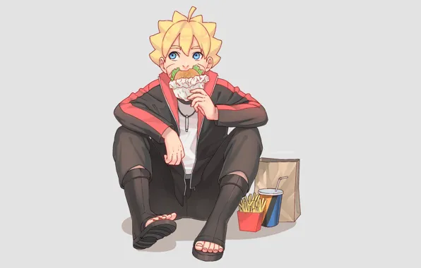 Наруто, Naruto, бургер, Boruto, Боруто, Узумаки Боруто