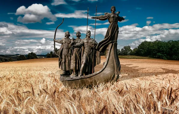 Кий, Щек, Хорив, Либідь, пшеничне поле