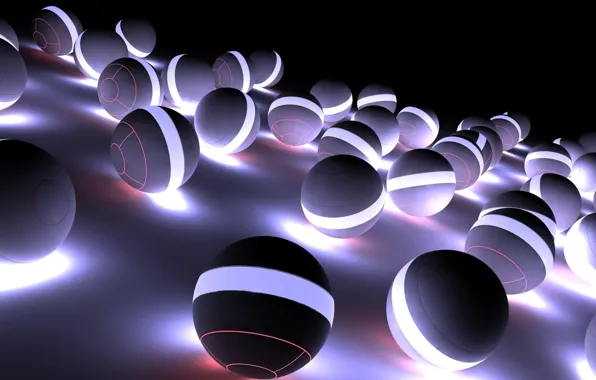 Свет, абстракция, рендеринг, шар, light, сфера, abstraction, ball