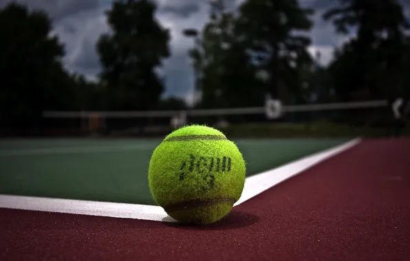 Tennis, ball, court