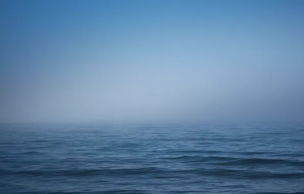 Картинка море, небо, вода, туман, волна, горизонт