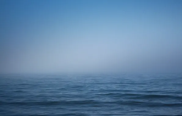 Море, небо, вода, туман, волна, горизонт