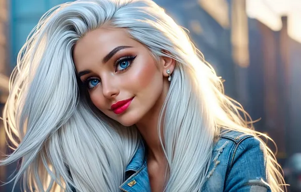 Картинка girl, beautiful, blue-eyed, ai art