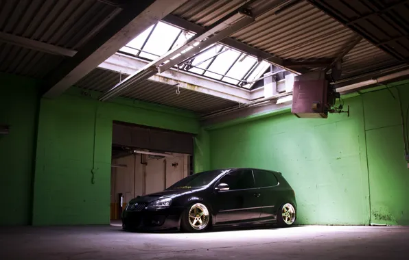 Volkswagen, black, гольф, golf, фольксваген, gti, MK5