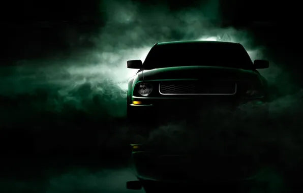Картинка туман, Ford, mustang, cars, auto