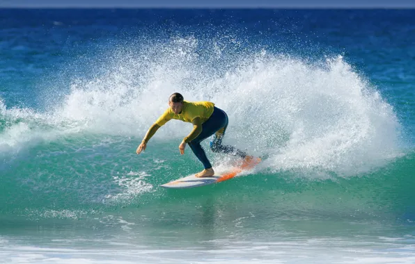 Море, брызги, волна, серфер, sea, splash, wave, surfer