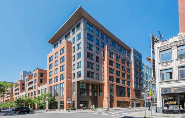 Город, улица, дома, Бостон, Boston