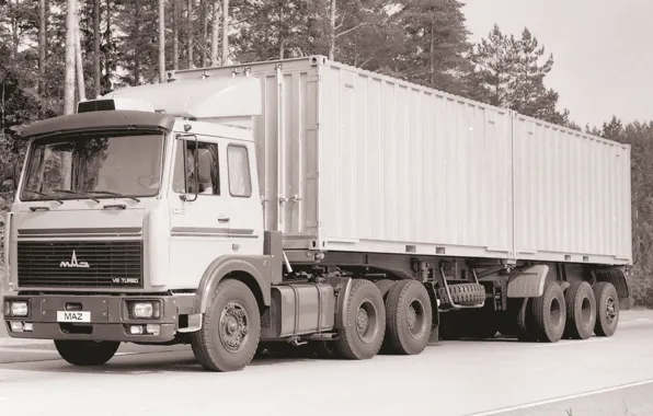 Грузовик, тягач, трёхосный, МАЗ, МАЗ-6422