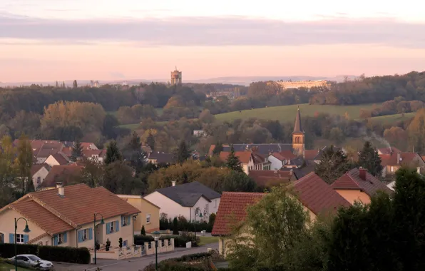 Картинка природа, Франция, дома, панорама, nature, panorama, France