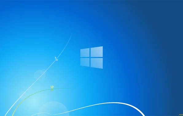 Синий, фон, Microsoft, Windows 8