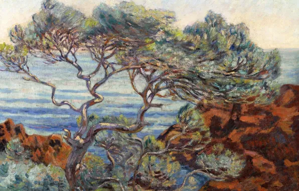 Пейзаж, картина, импрессионизм, Арман Гийомен, Armand Guillaumin, Красные Скалы в Аге