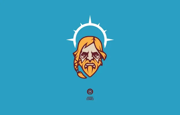 Минимализм, Борода, Рыцарь, Dota 2, Дота 2, Beard, Omniknight