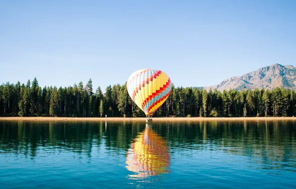 Forest, river, trees, landscape, nature, nature landscape, lagoon, ballon