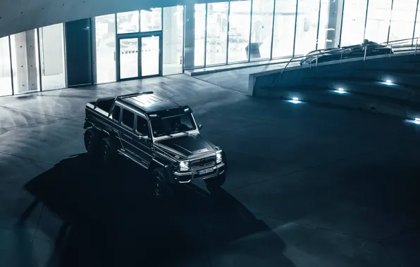 Картинка Mercedes-Benz, AMG, View, SUV, G63, Silver, Top, Ligth