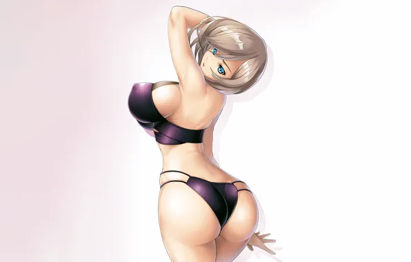 Girl, sexy, lingerie, ass, pantsu, cleavage, panties, brown hair