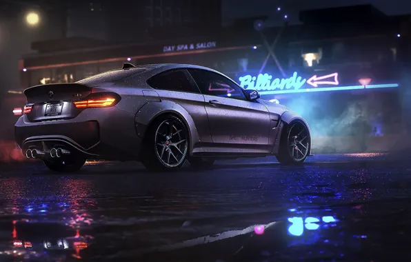 Ночь, BMW, game, NFS, night, art, Electronic Arts, Need For Speed