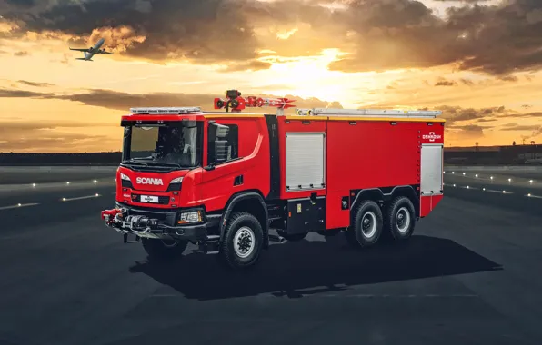 Airport, scania, fire truck, P500, ARFF