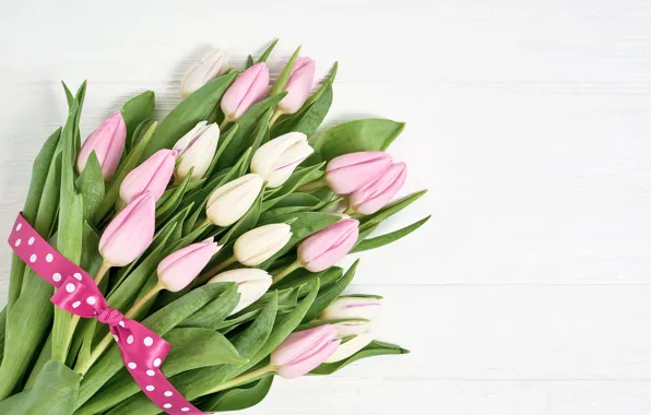 Картинка цветы, букет, тюльпаны, розовые, pink, flowers, beautiful, romantic