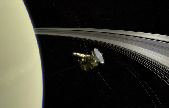 Космос, звезды, планета, Saturn, Cassini