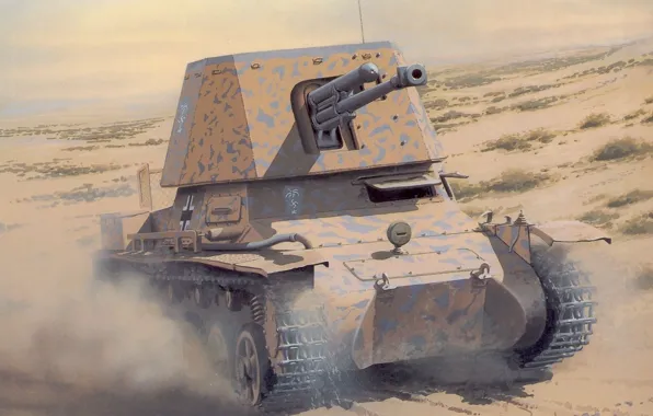 Война, Пустыня, Немецкая, Panzerjäger I